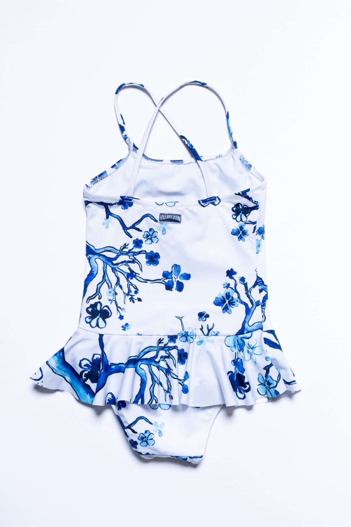 Kids Blue & White One Piece Bathing Suit