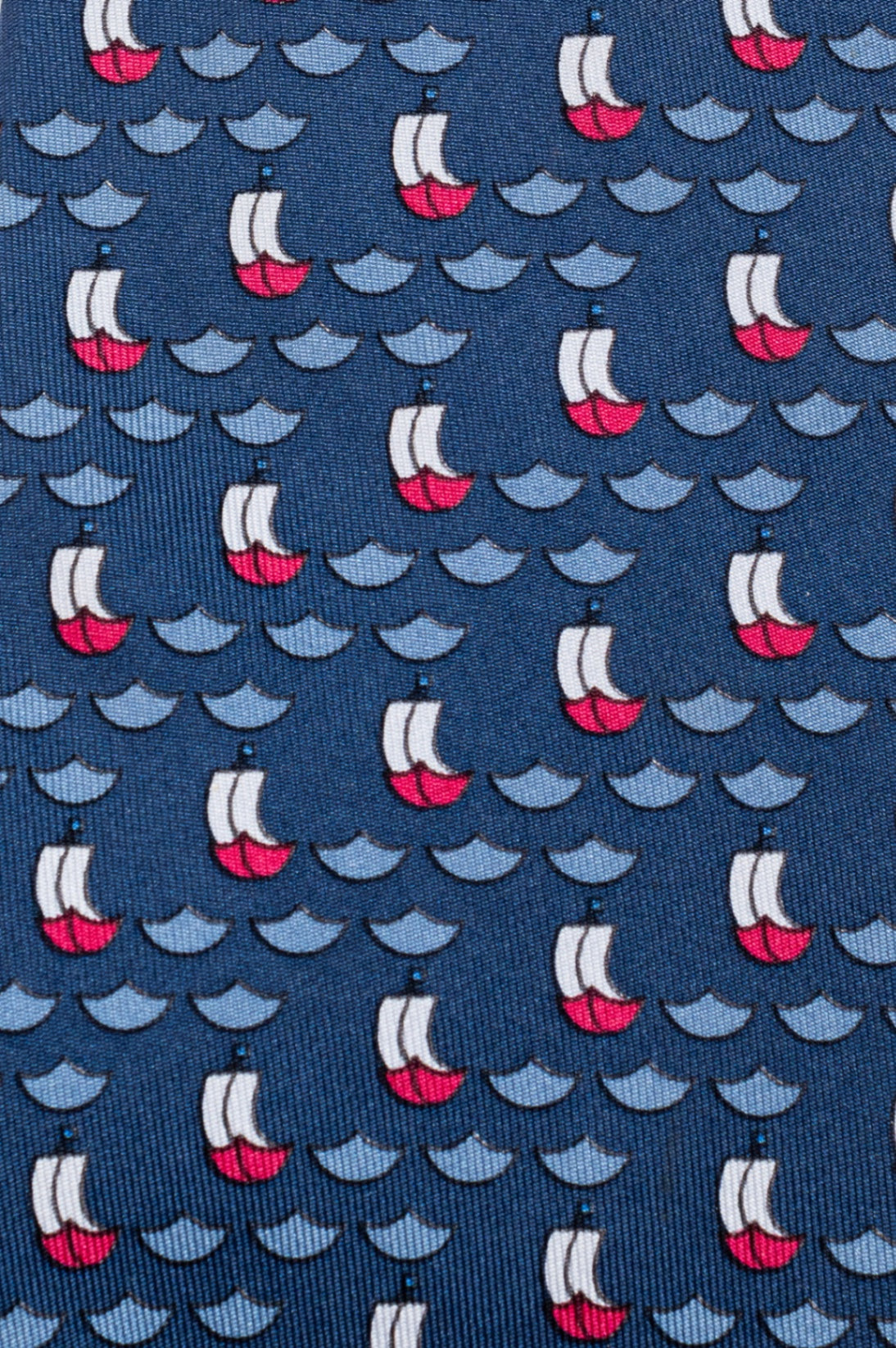 Navy Sailboat Print Tie