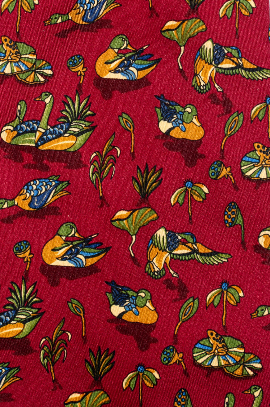 Red Duck Print Tie