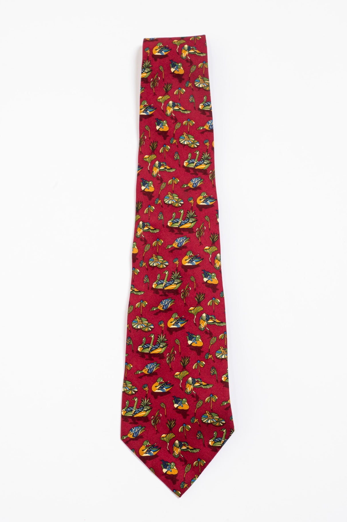 Red Duck Print Tie