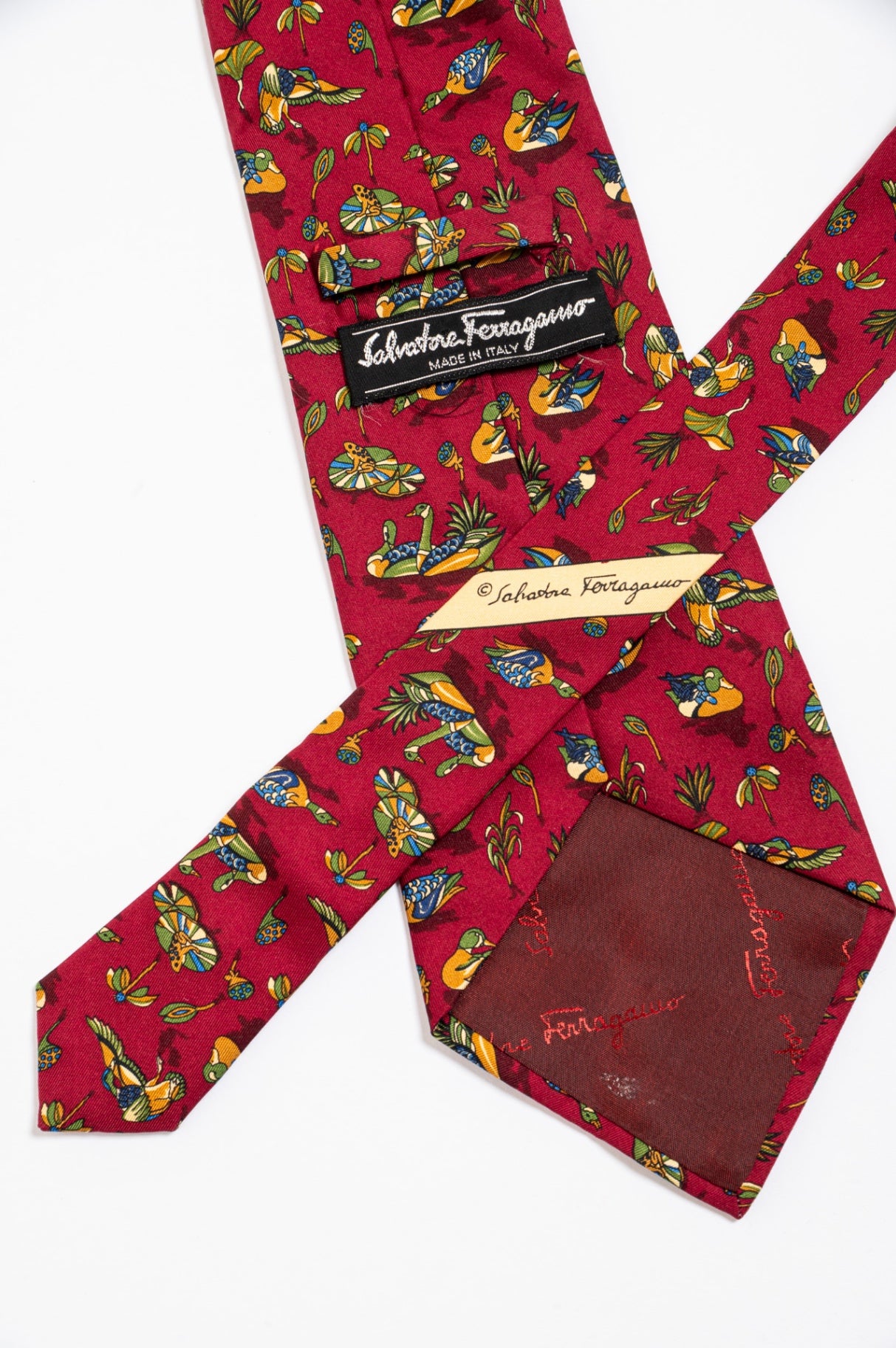 Red Duck Print Tie
