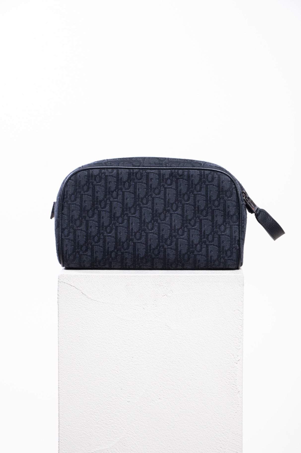 Black Oblique Jacquard Toiletry Bag