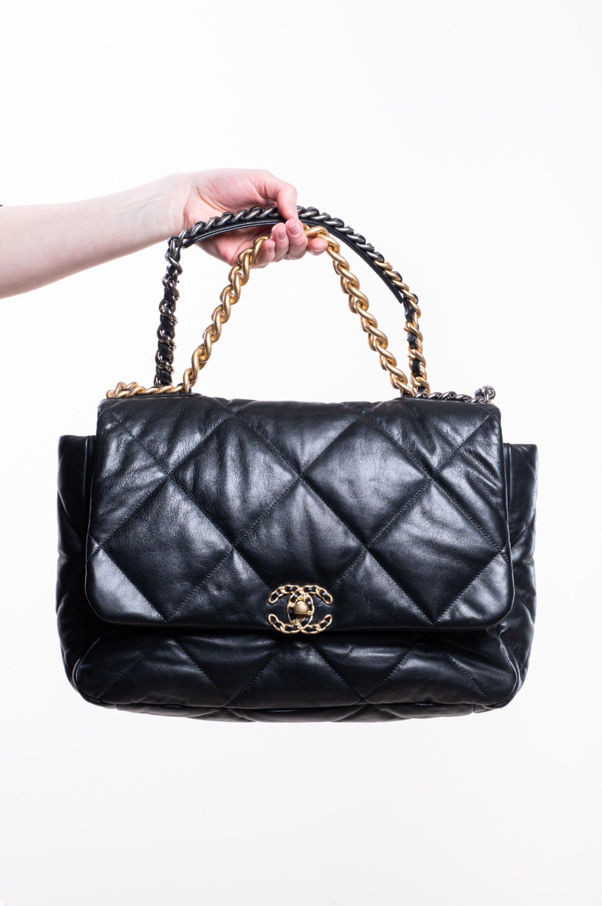 Black 19 Maxi Flap Bag