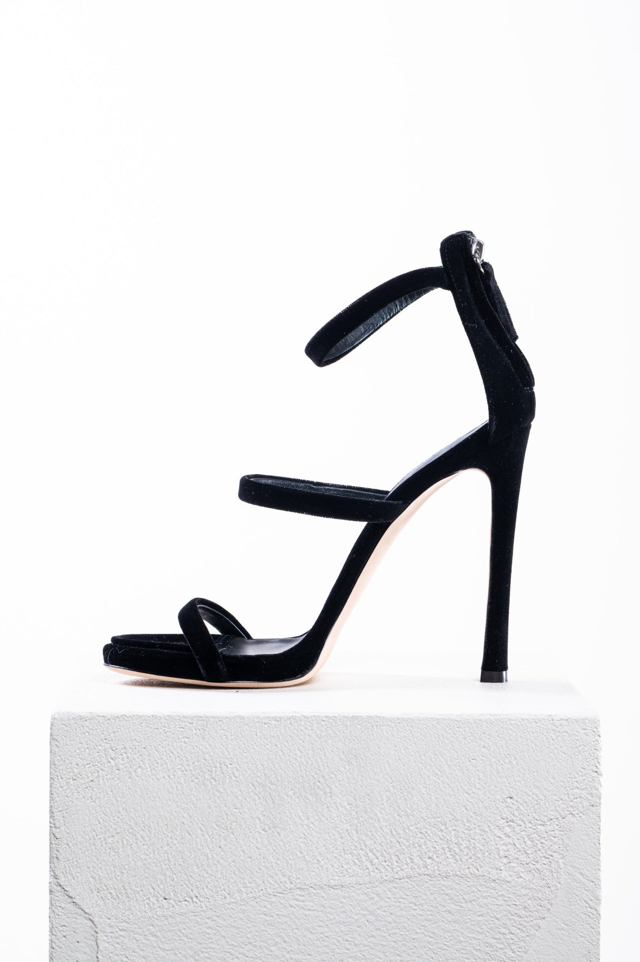 Black Velvet Harmony Sandals