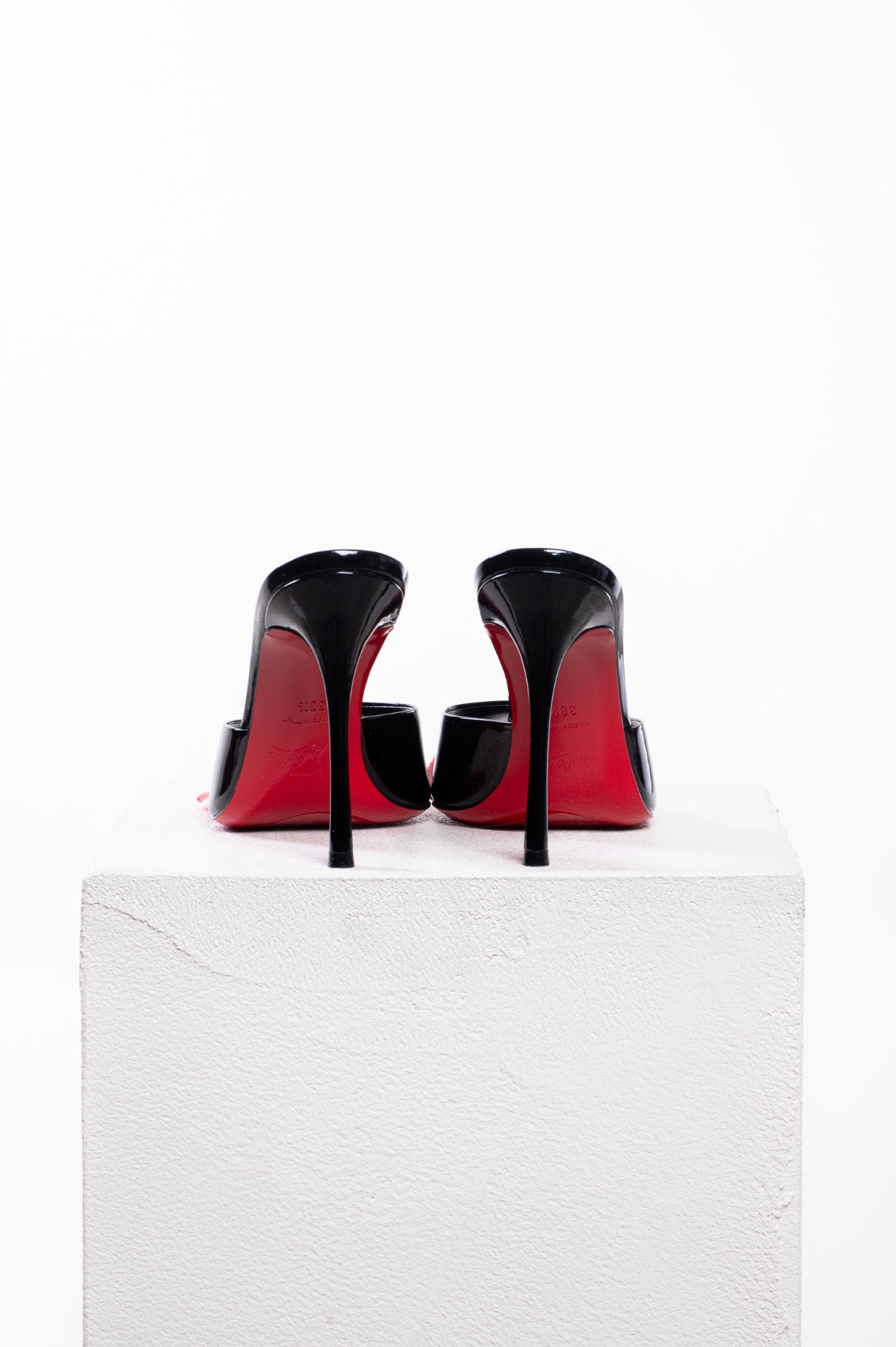 Black Patent Leather 100mm Me Dolly High Heel Mules