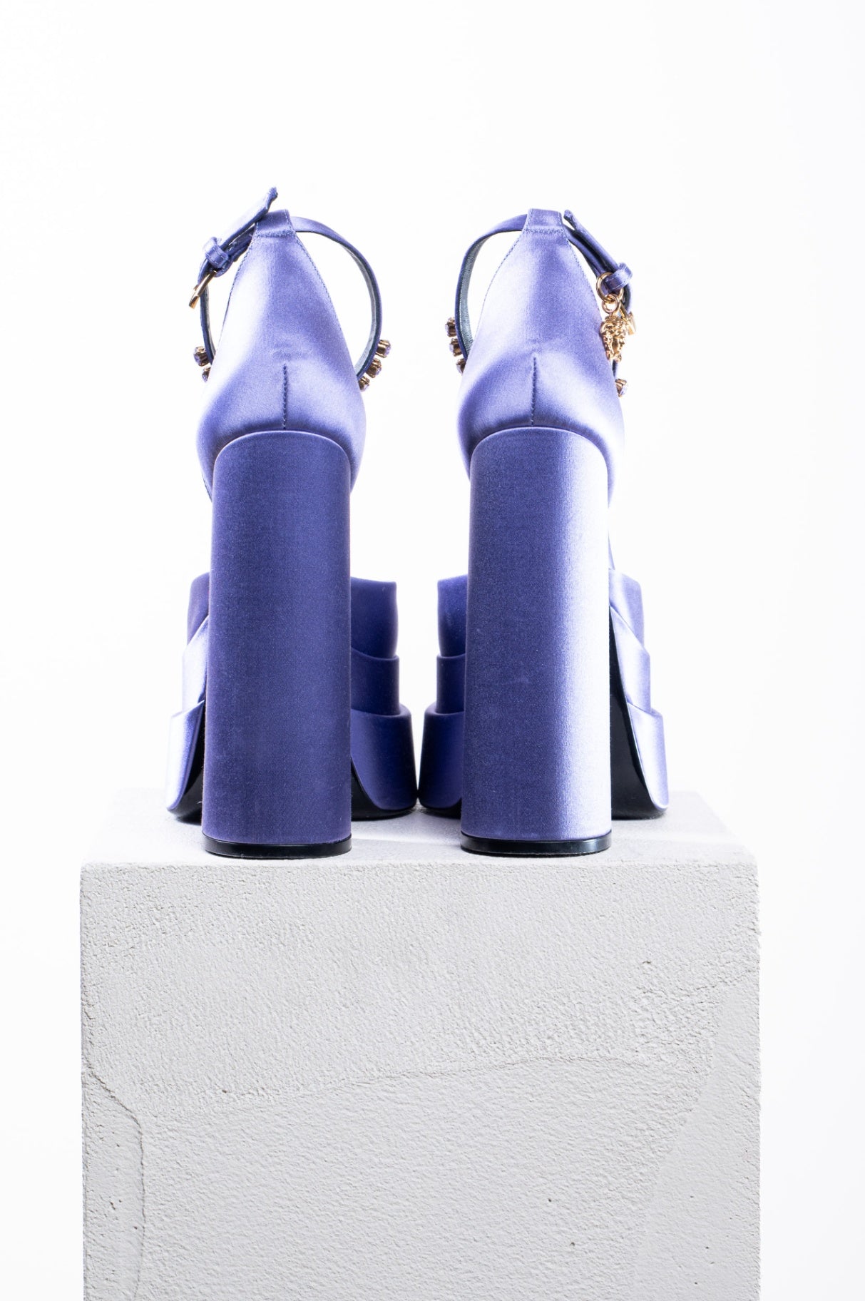 Medusa Aevitas Embellished Orchid Satin Platform Pump