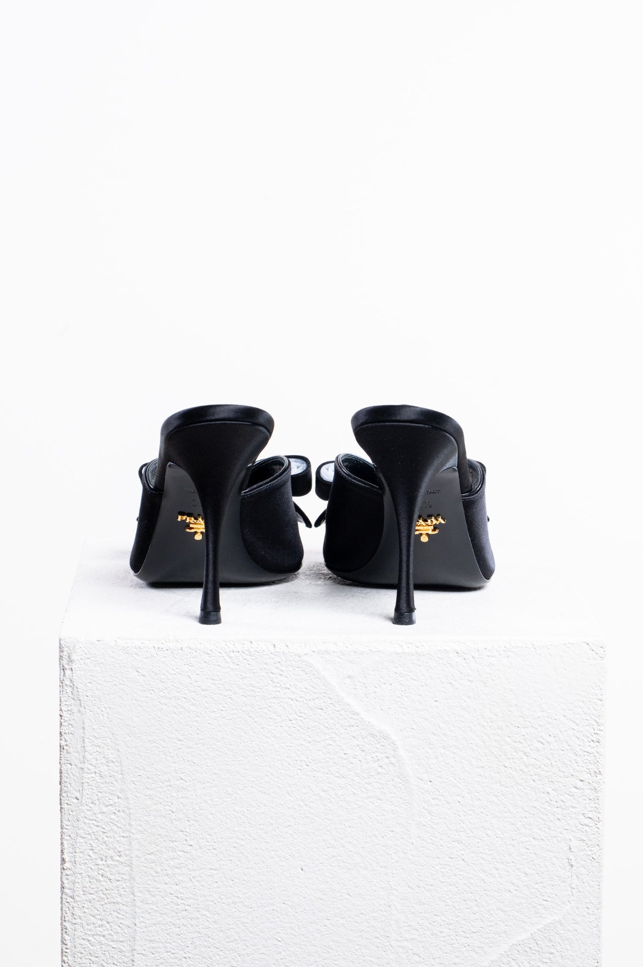 Black Bow Slide 100mm Mules