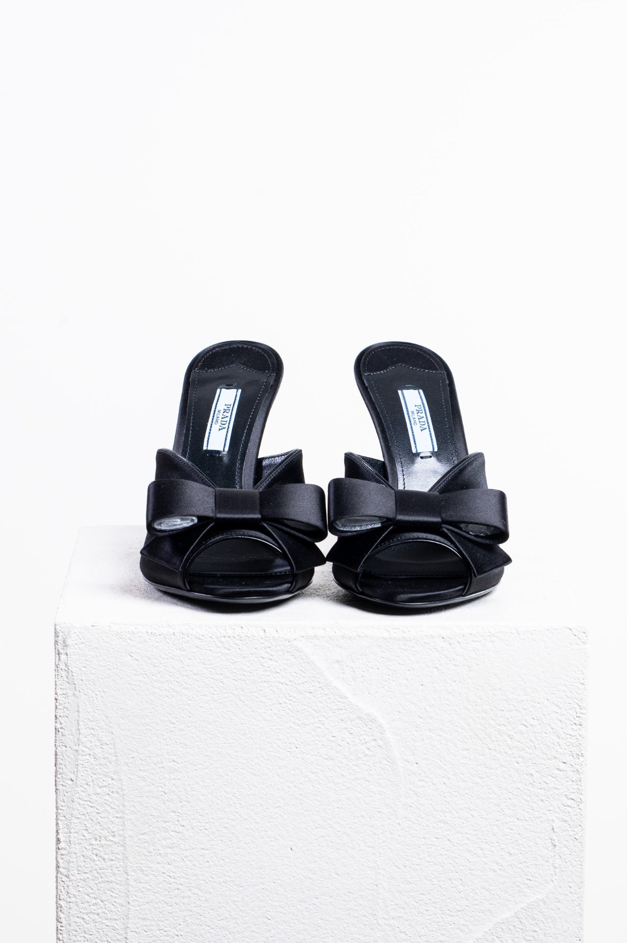Black Bow Slide 100mm Mules