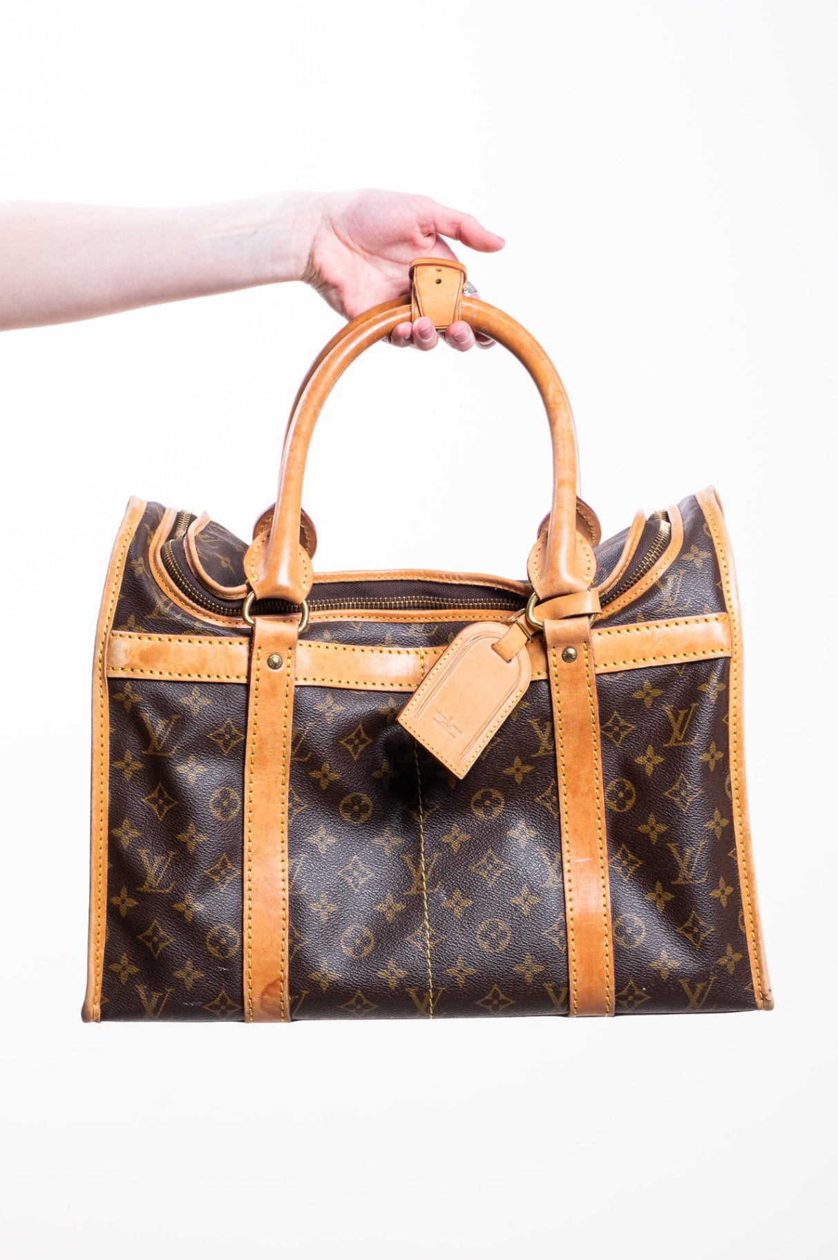 Vintage Monogram Canvas Sac Chien Pet Carrier
