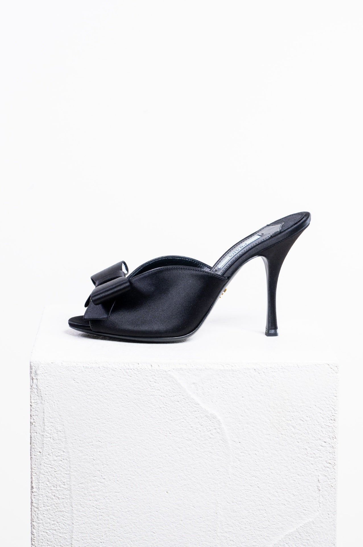 Black Bow Slide 100mm Mules