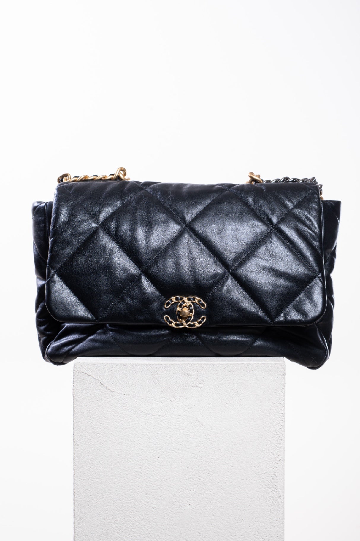 Black 19 Maxi Flap Bag