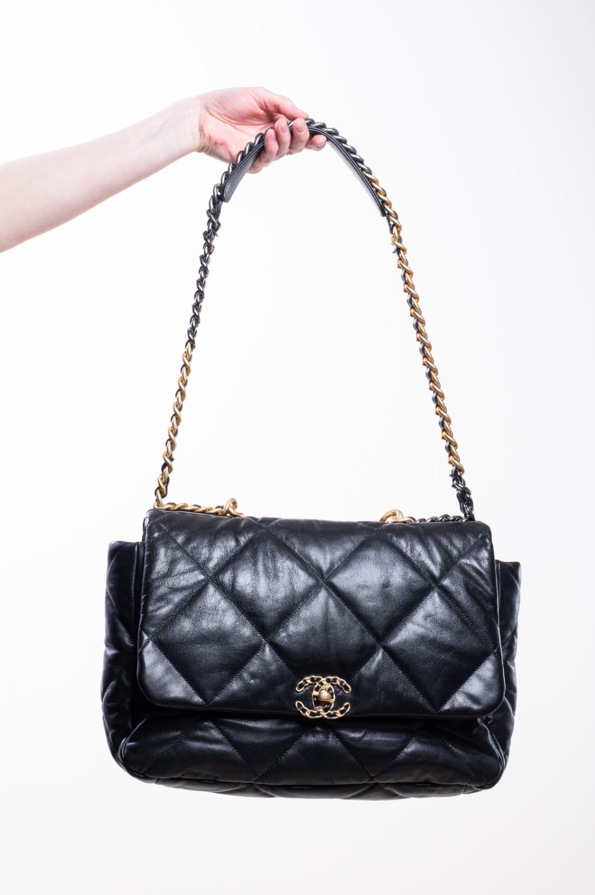 Black 19 Maxi Flap Bag