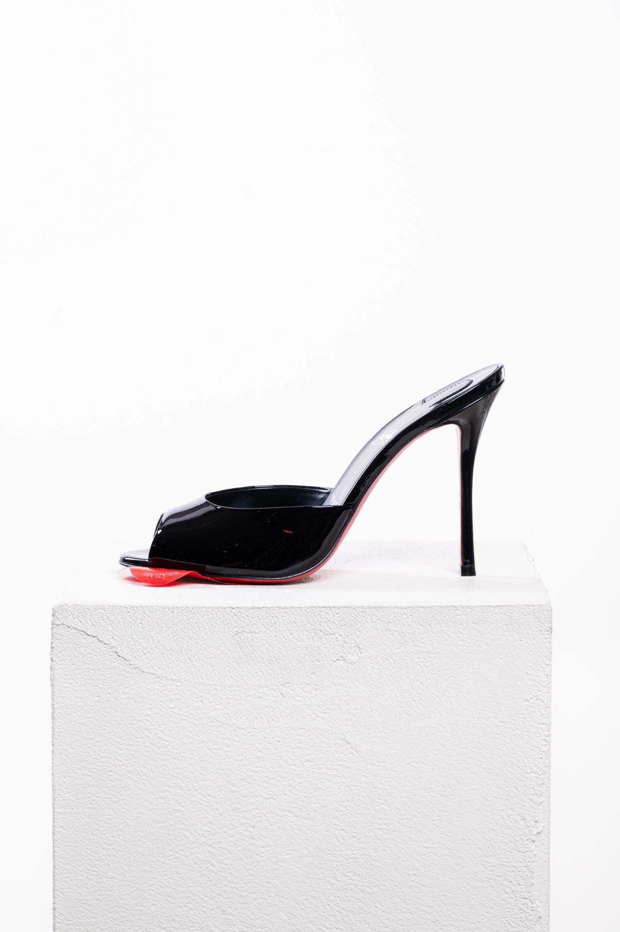 Black Patent Leather 100mm Me Dolly High Heel Mules