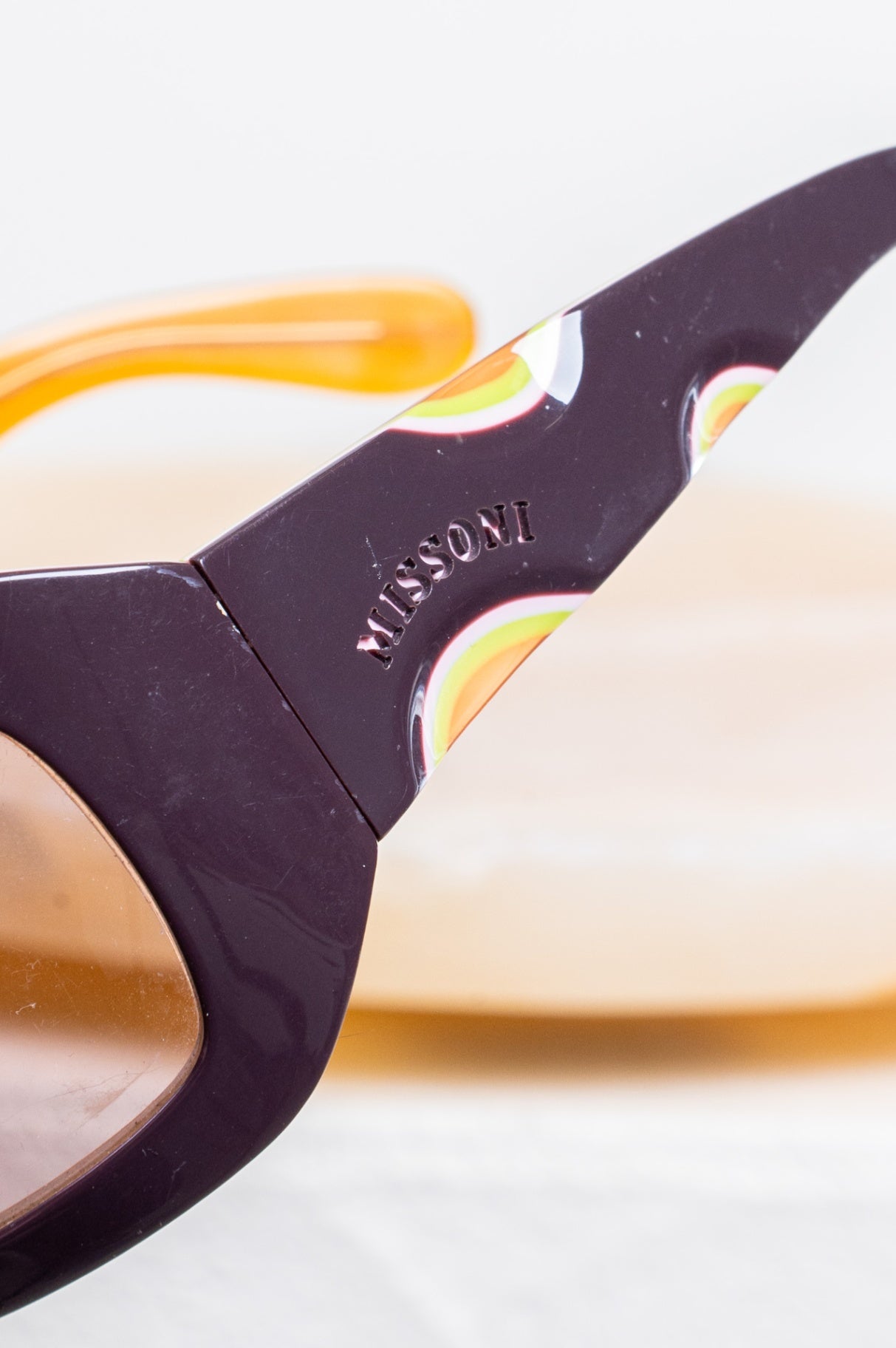 Brown and Yellow Vintage Sunglasses