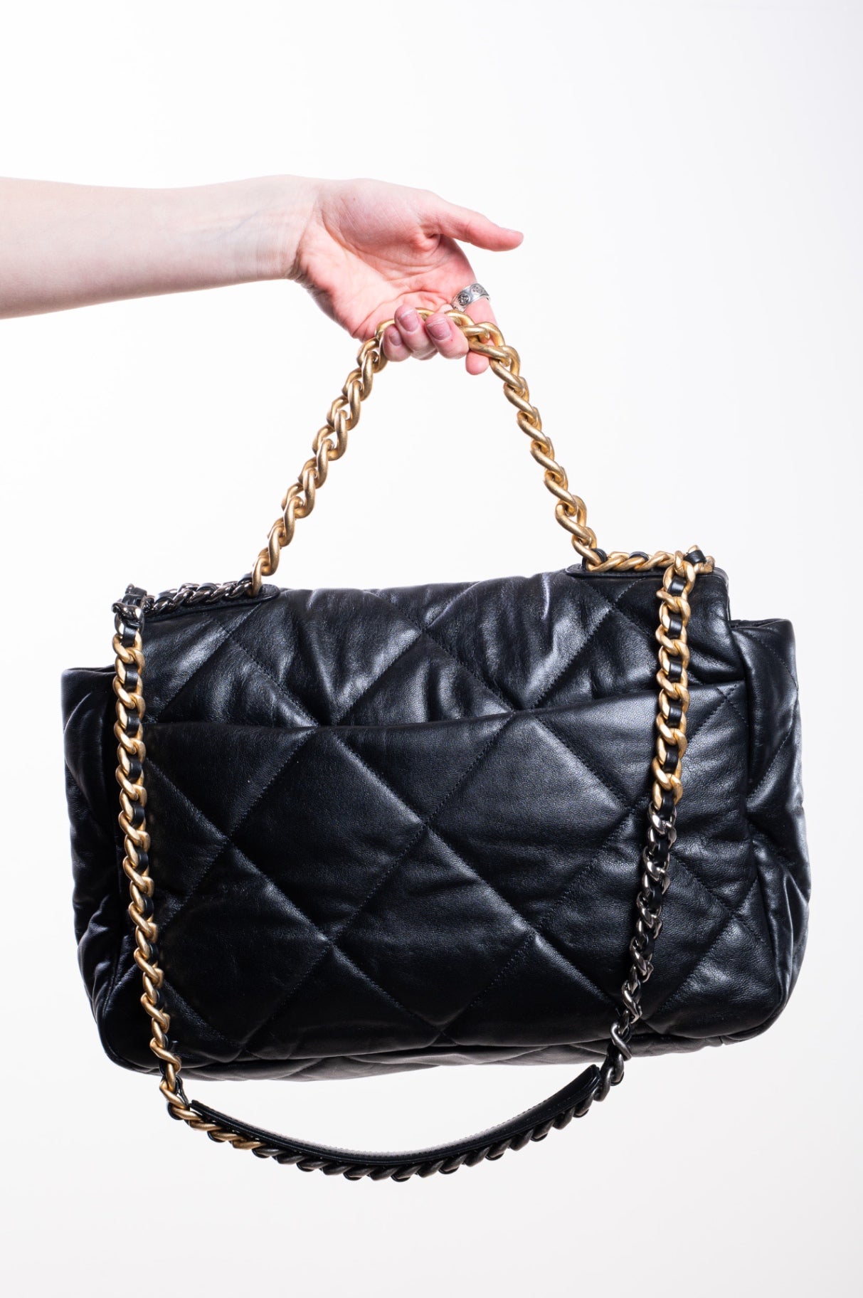 Black 19 Maxi Flap Bag
