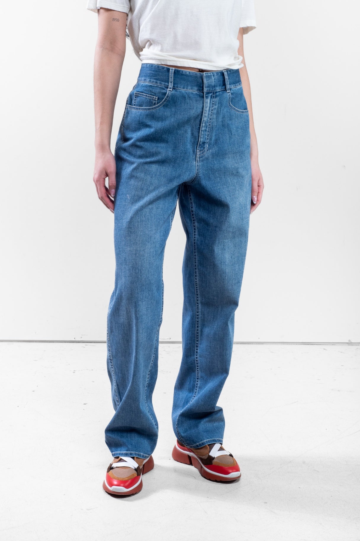 Mid Blue Cargo Denim