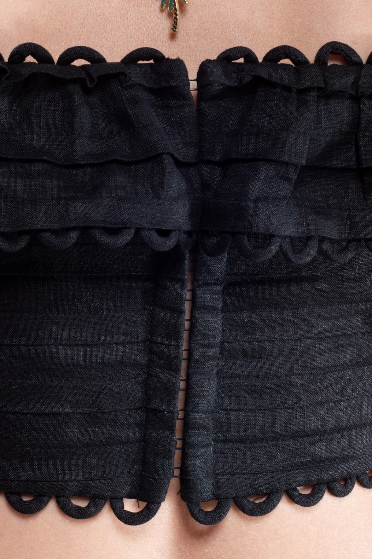 Black Off-the-shoulder Cropped Top