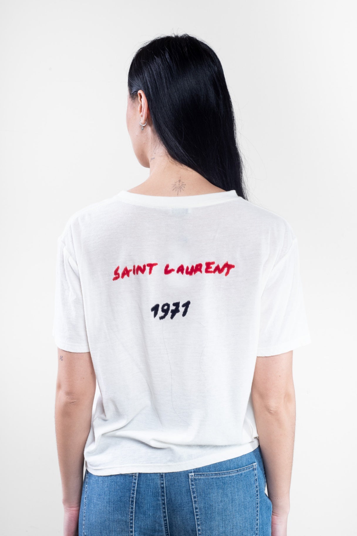White 1971 Saint Laurent T-Shirt