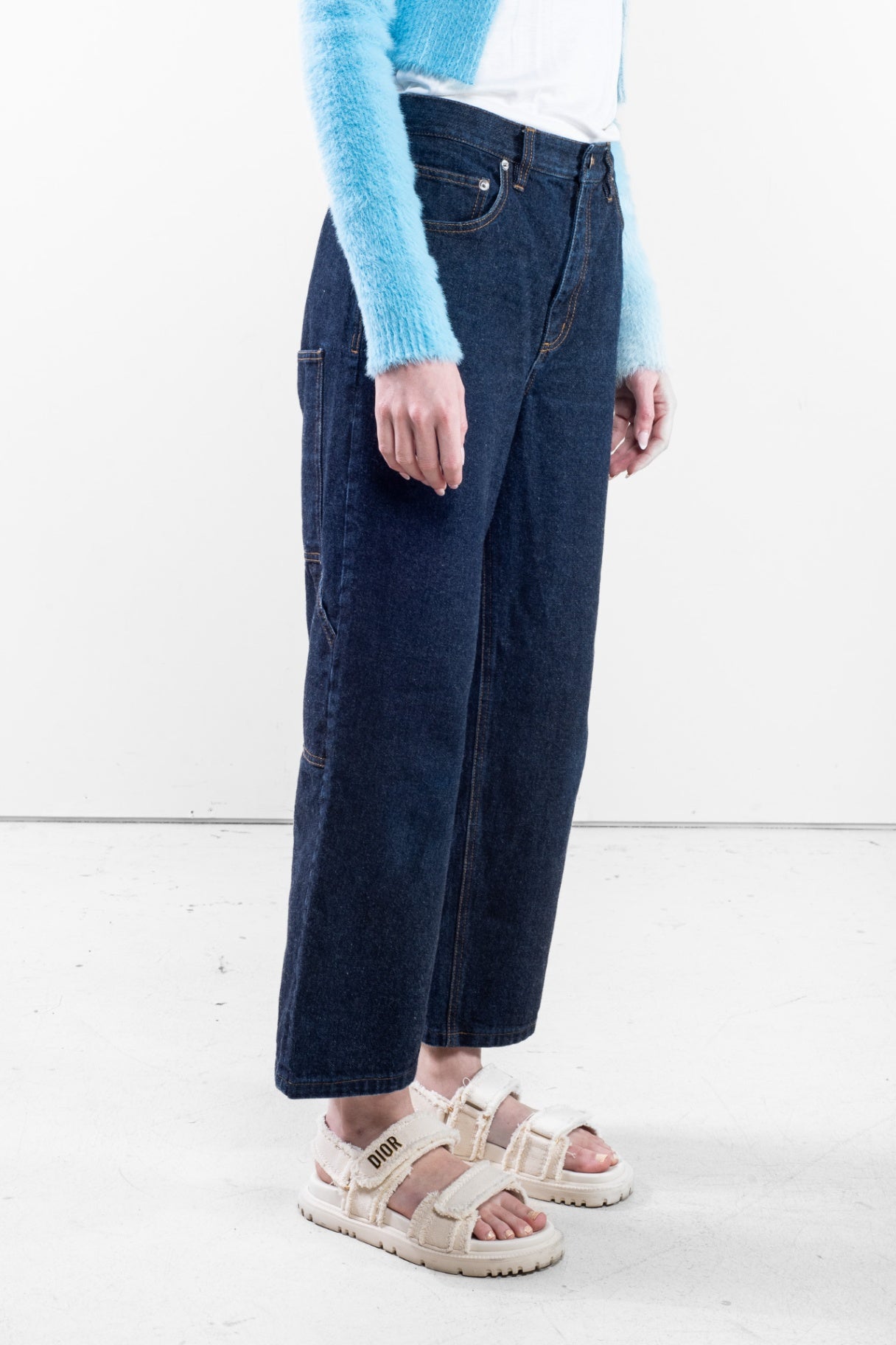 Dark Blue Cargo Jeans