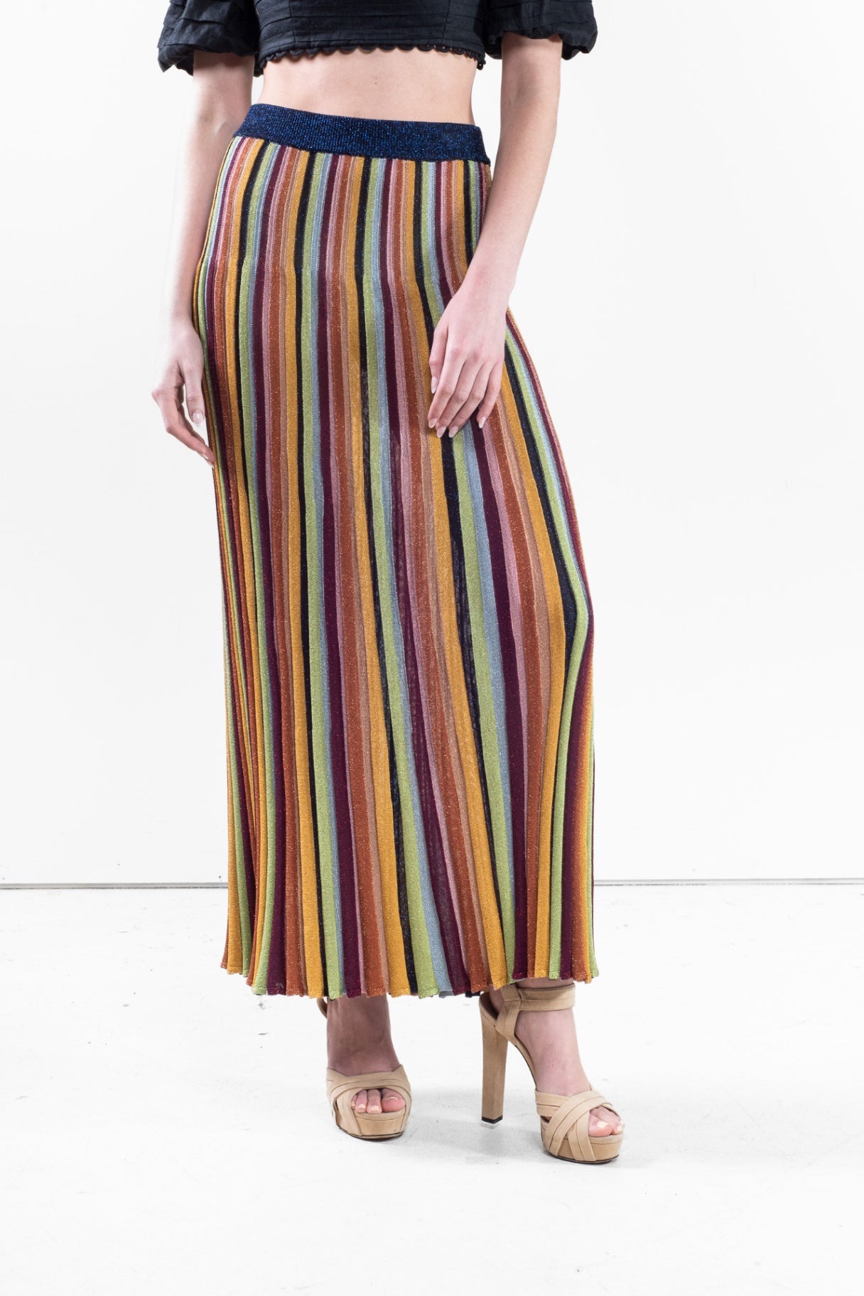 Alight Stripe Midi Skirt