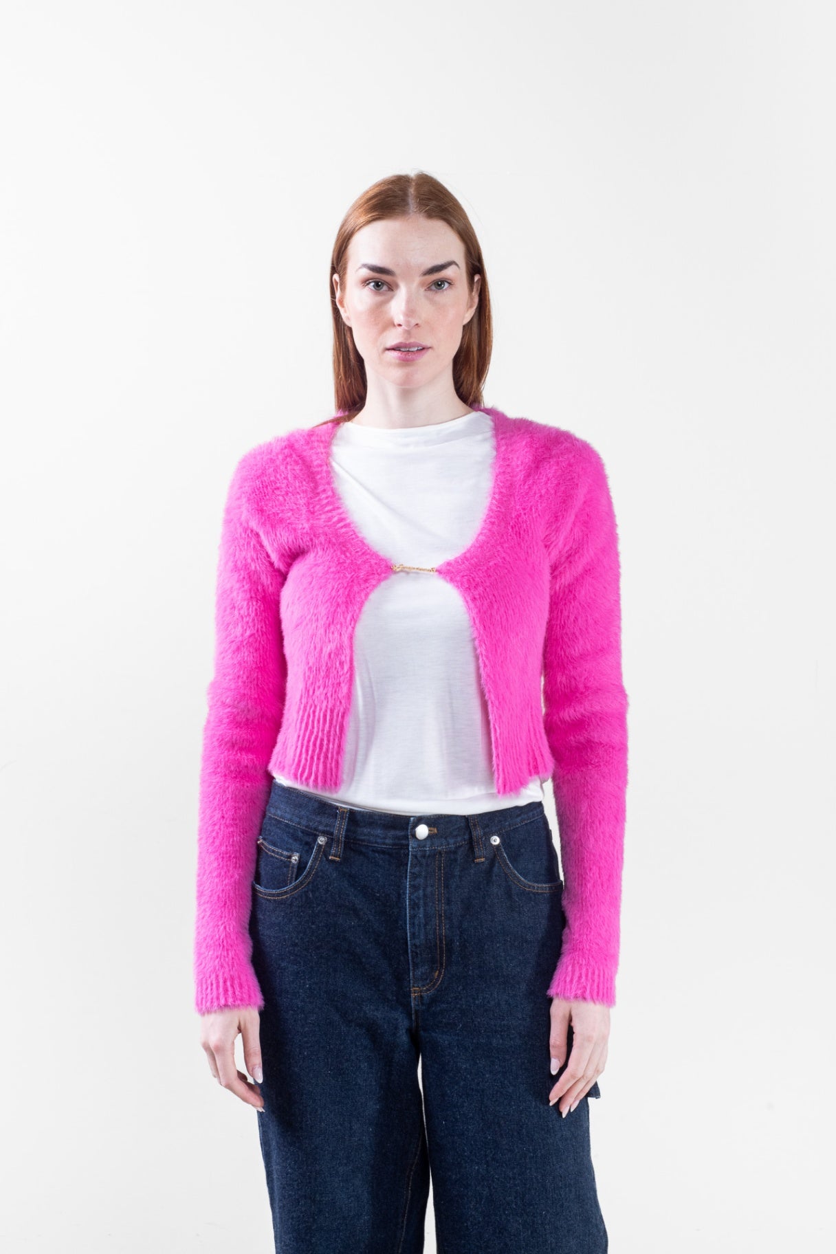 Pink Le Papier 'La Maille Neve Manches Longues' Cardigan