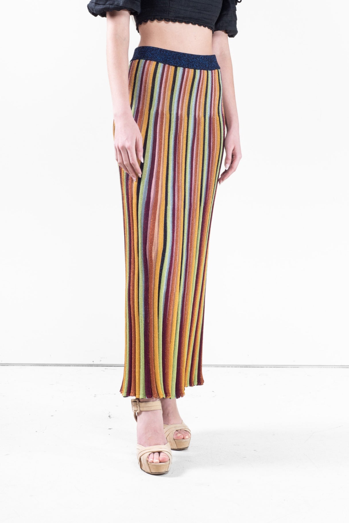 Alight Stripe Midi Skirt