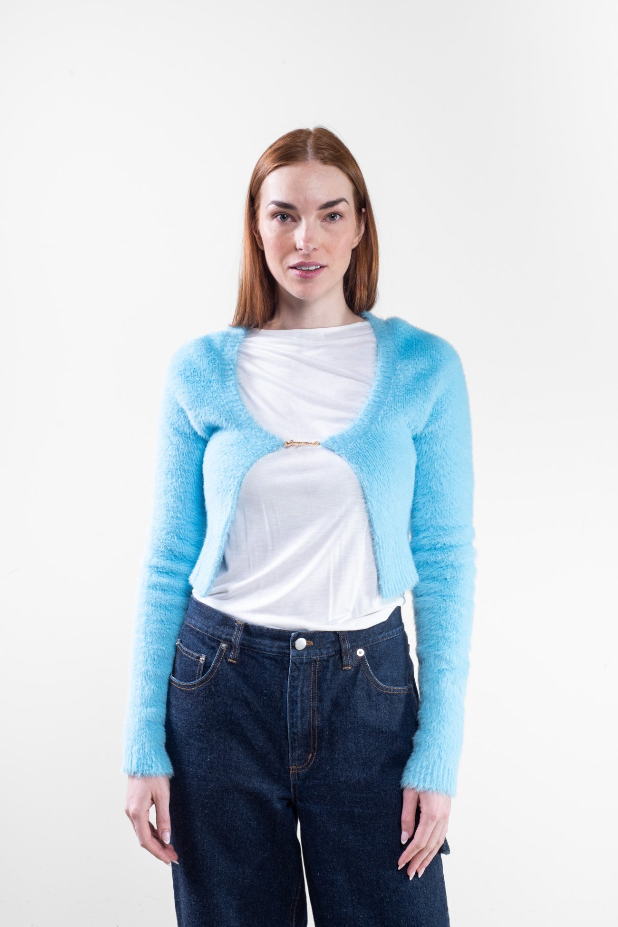 Blue Le Papier 'La Maille Neve Manches Longues' Cardigan
