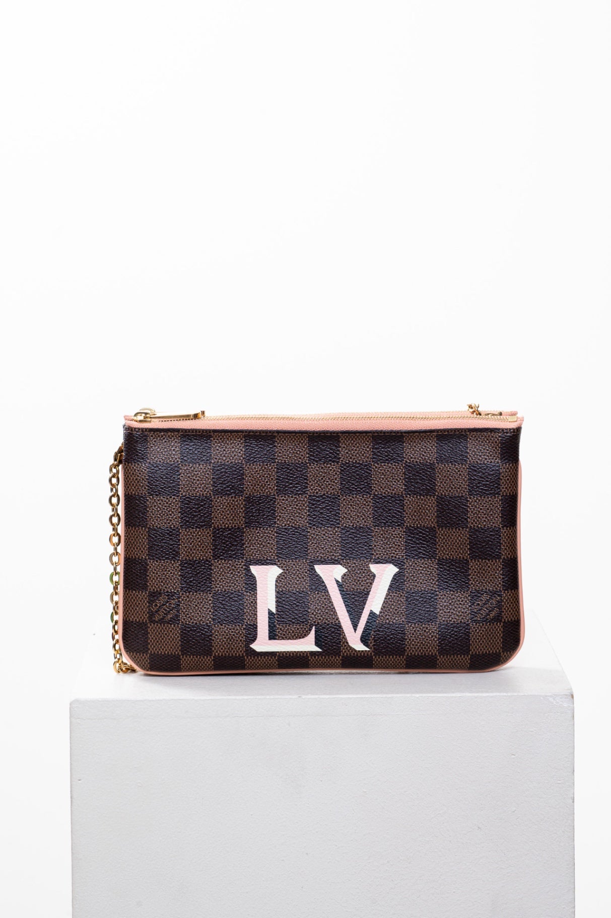 Damier Ebene Double Zip Pochette