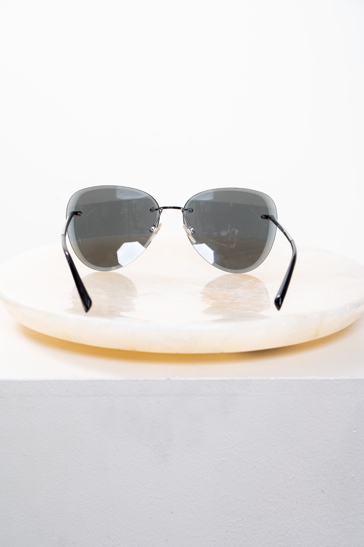 Black Pilot Rimless Aviator