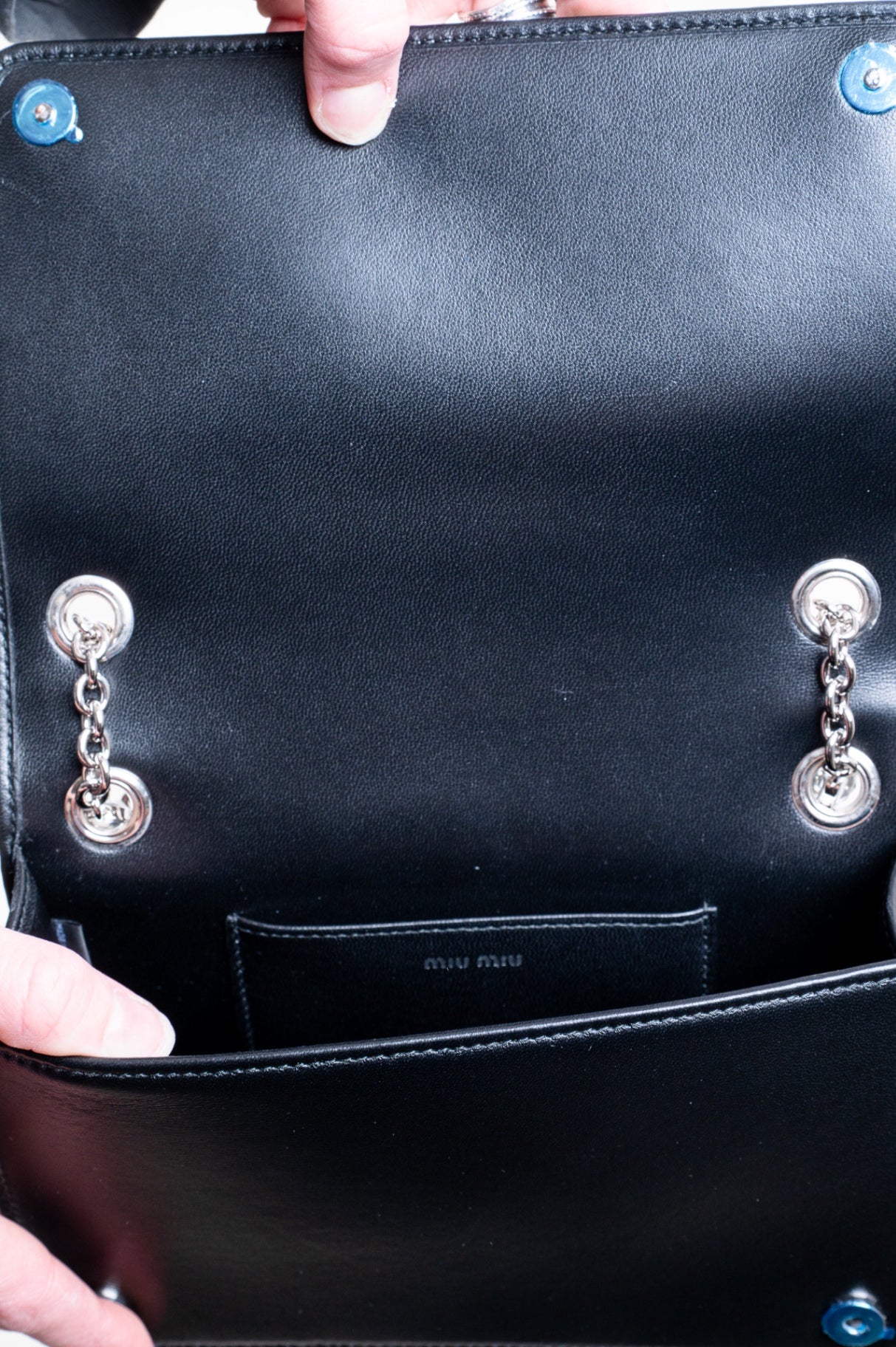 Black Quilted Mini Matelasse Crystal Bag