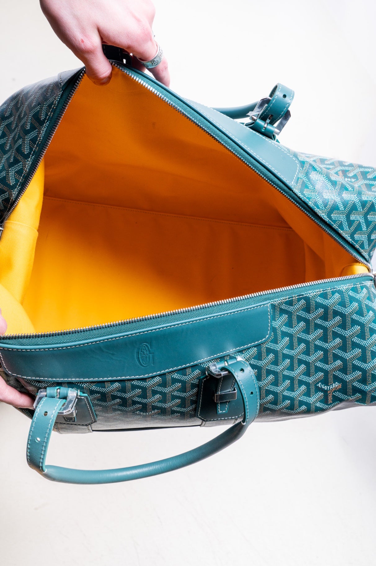 Green 45 Goyardine Boeing Duffle Bag