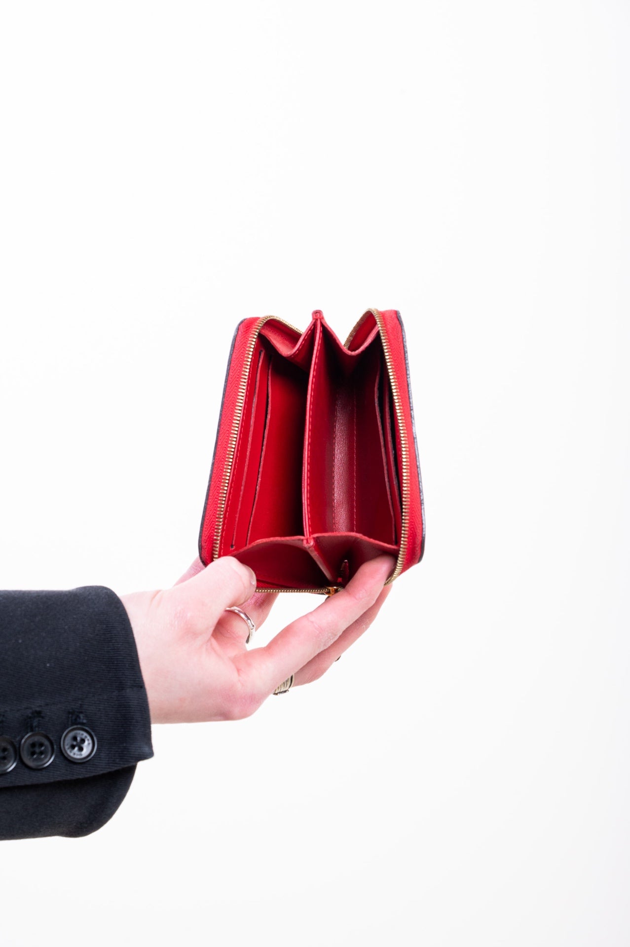 Red Vernis Zippy Card Wallet
