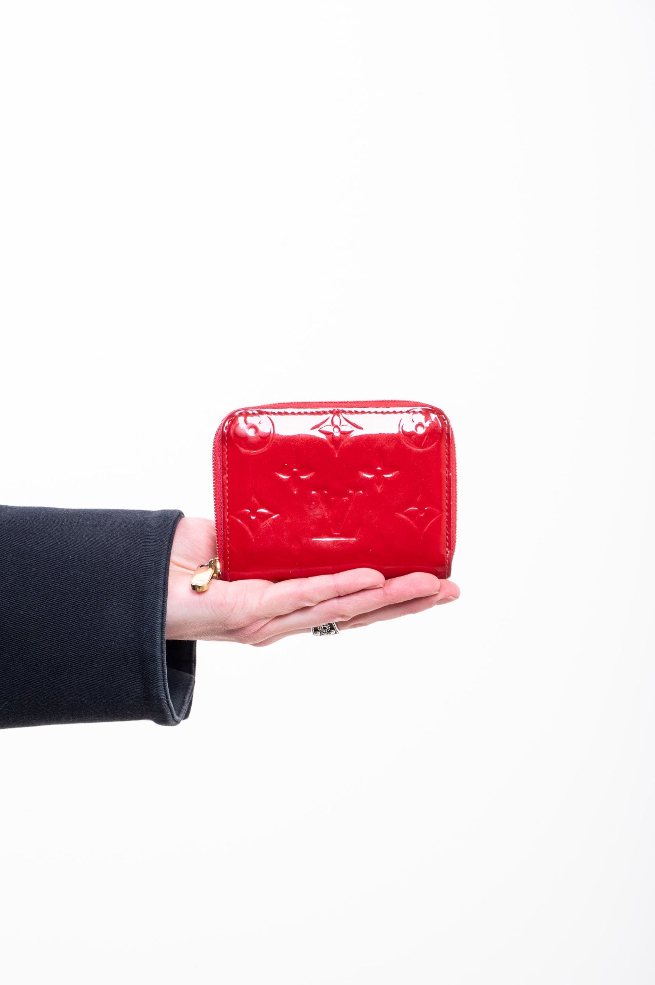 Red Vernis Zippy Card Wallet