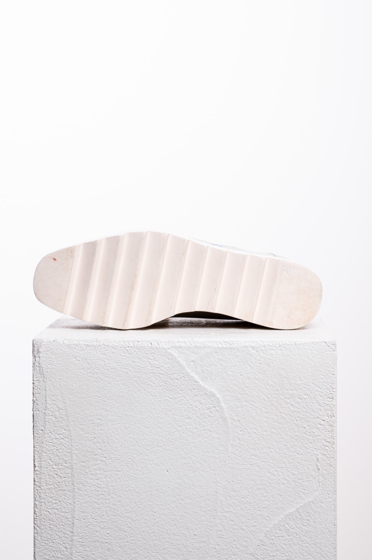 Cream Elyse Silver Star Platform Shoes