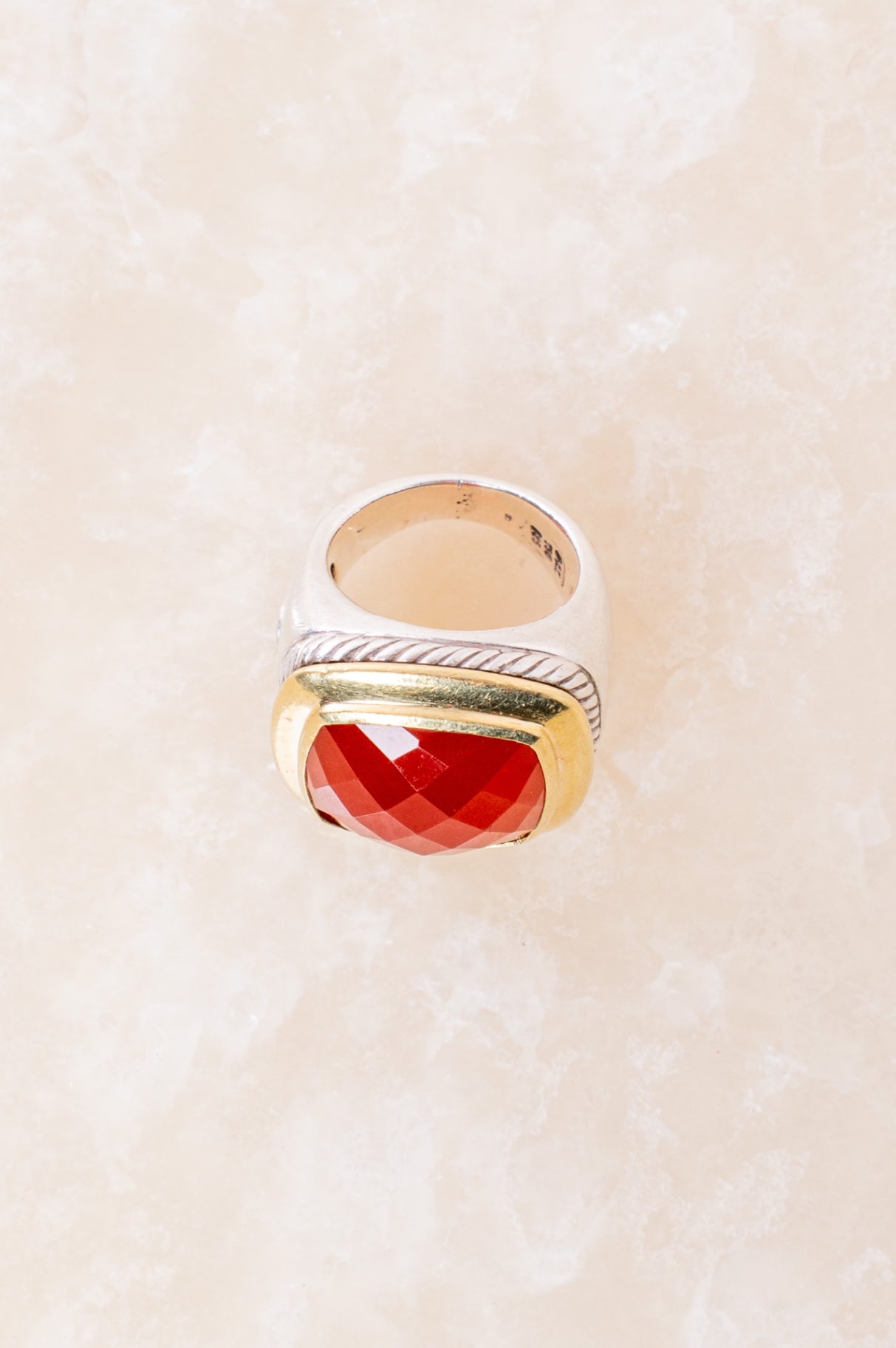 Two-Tone Carnelian Albion Ring