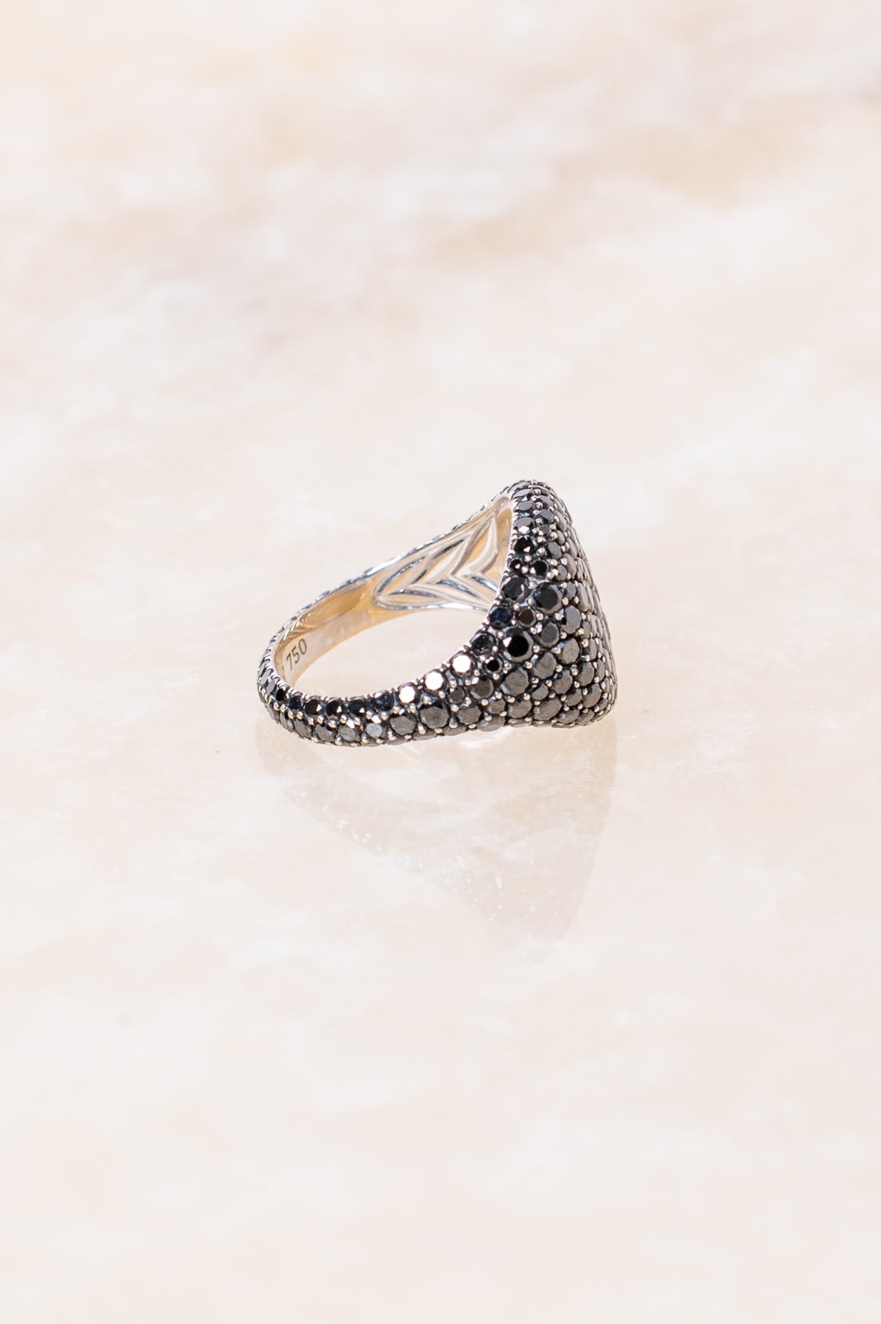 Black Pave Pinky Ring