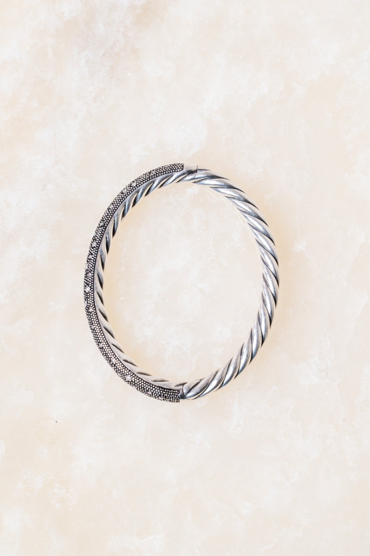 Sterling Silver Midnight Melange Black Diamond Bangle