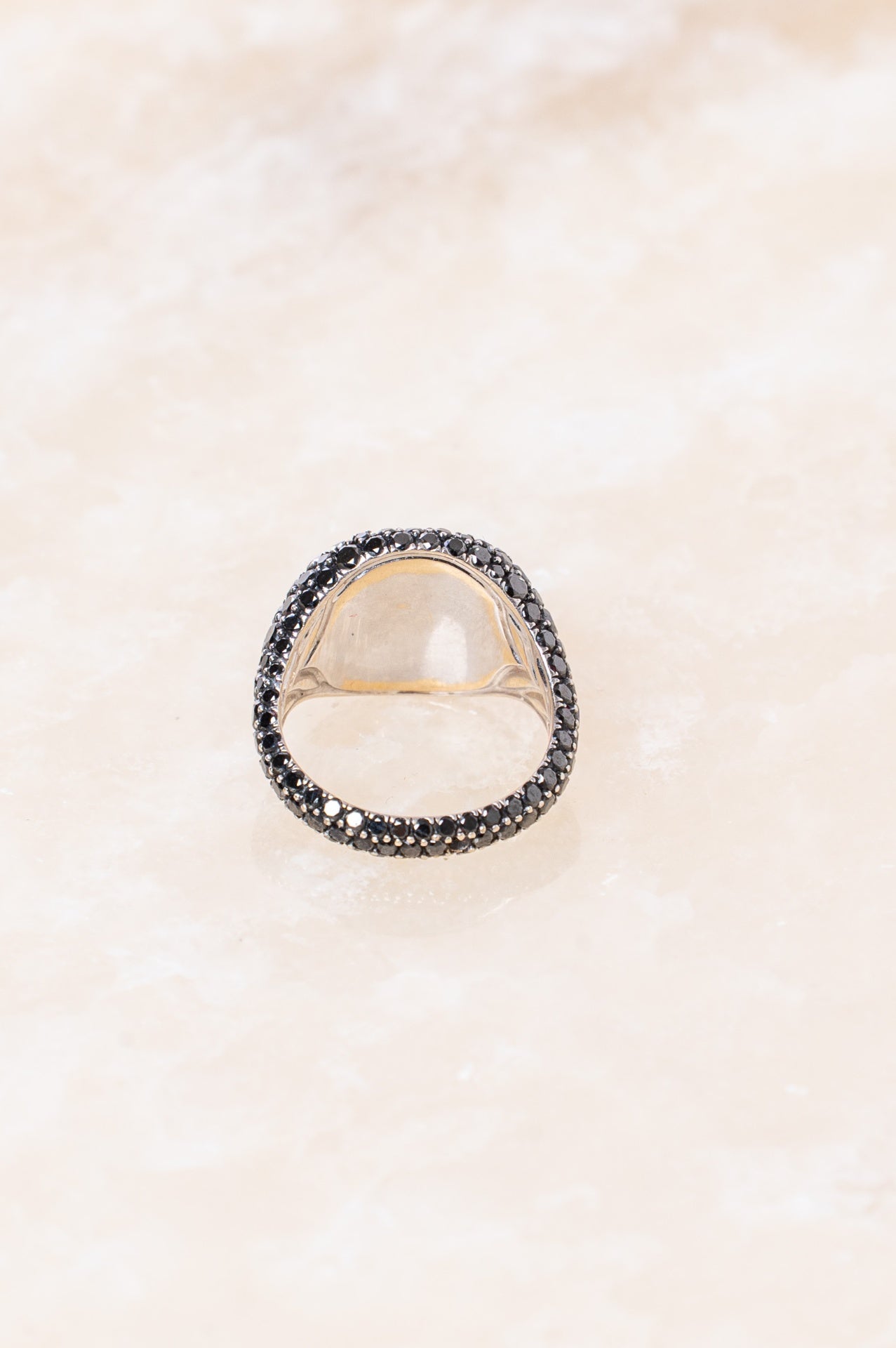 Black Pave Pinky Ring