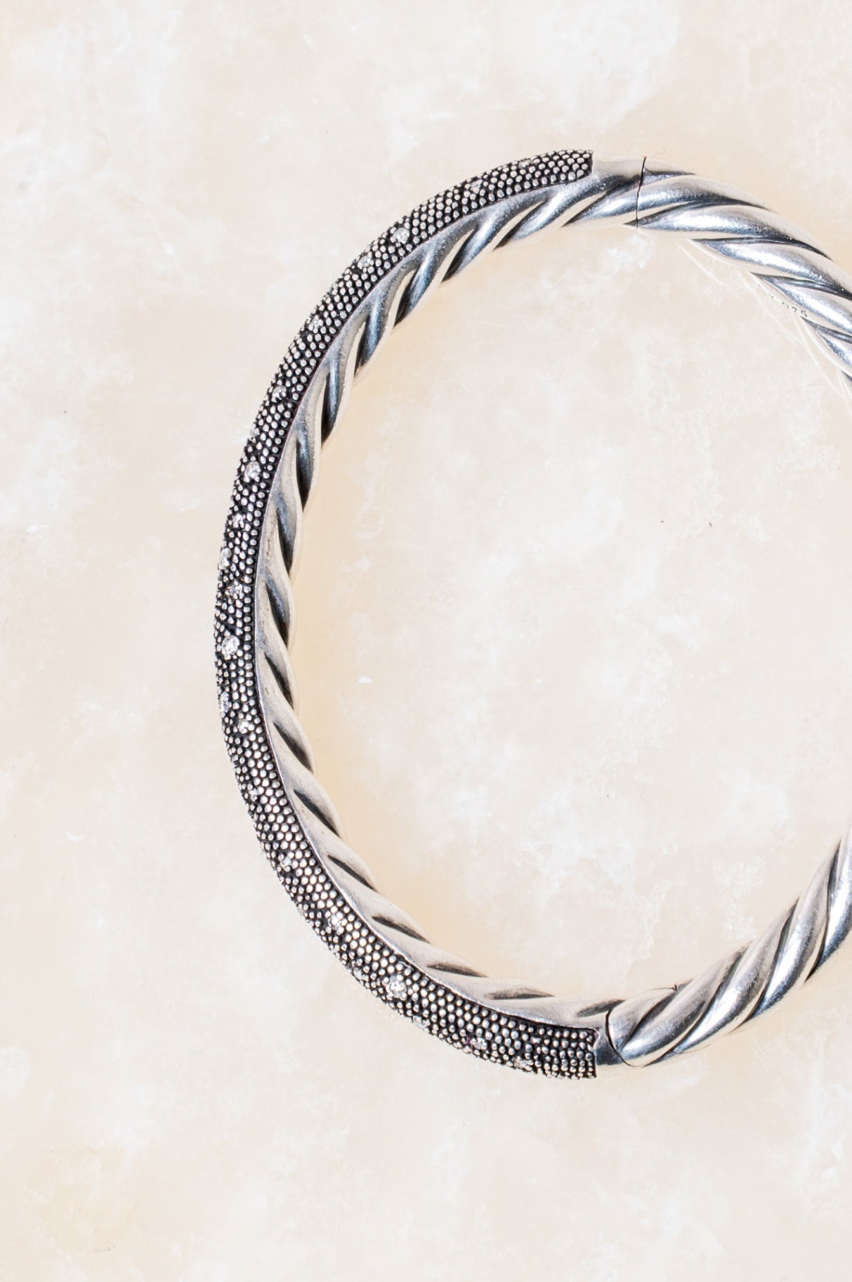 Sterling Silver Midnight Melange Black Diamond Bangle