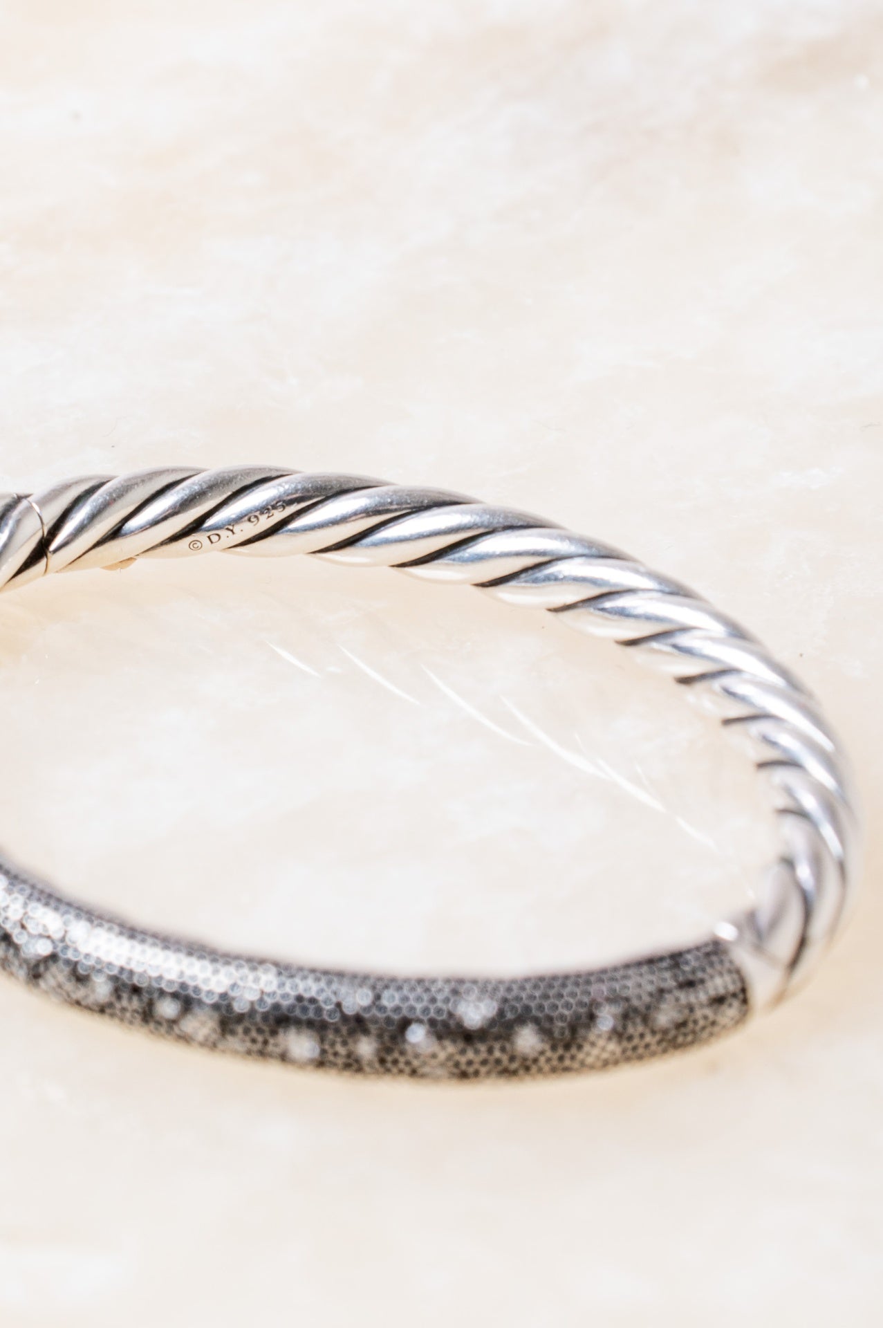Sterling Silver Midnight Melange Black Diamond Bangle