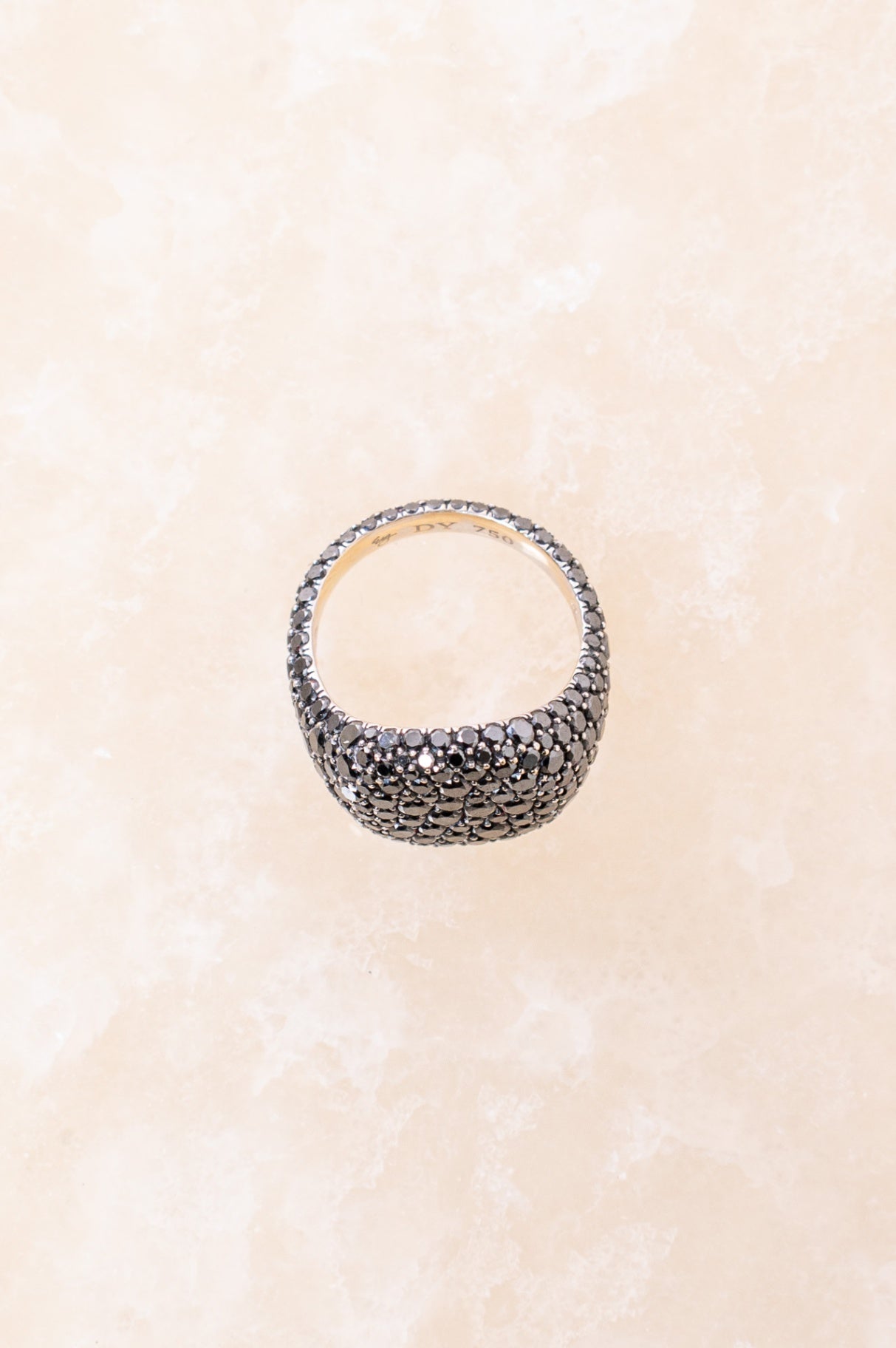 Black Pave Pinky Ring