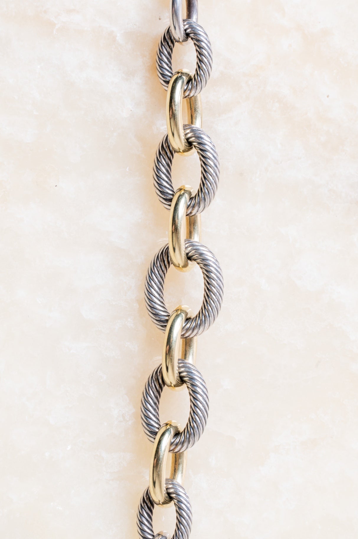 Sterling Silver & Gold Chain Necklace