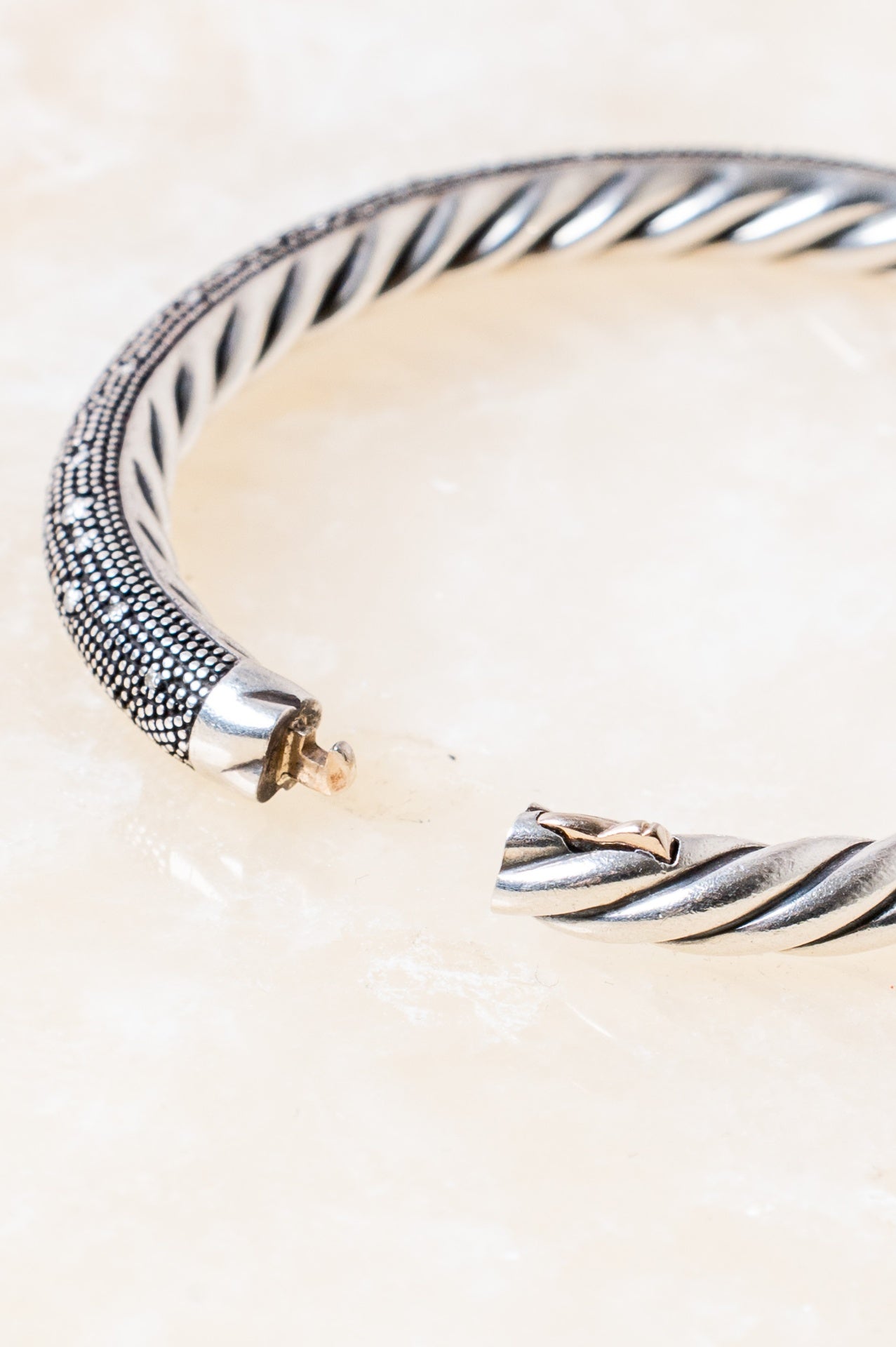 Sterling Silver Midnight Melange Black Diamond Bangle