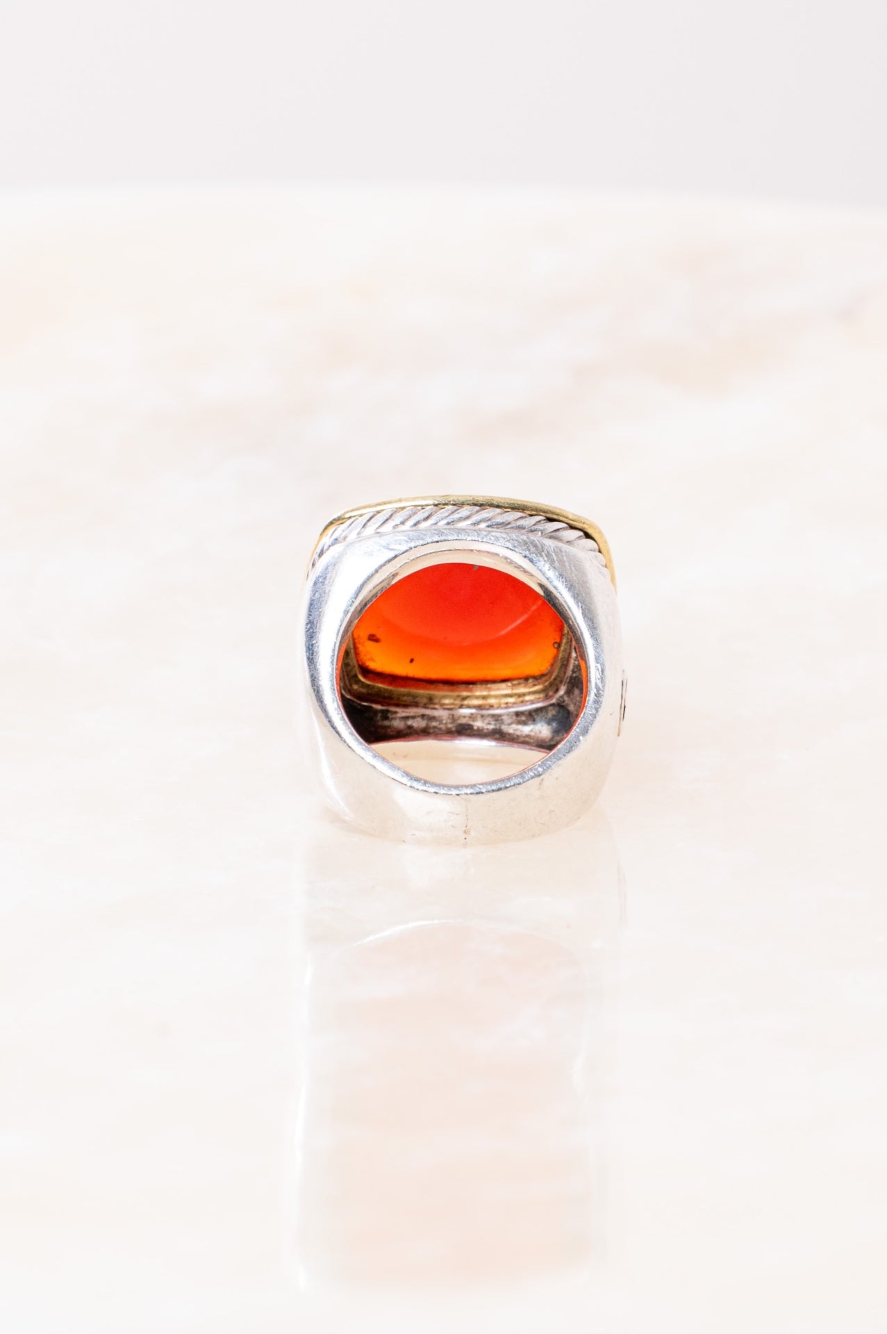 Two-Tone Carnelian Albion Ring