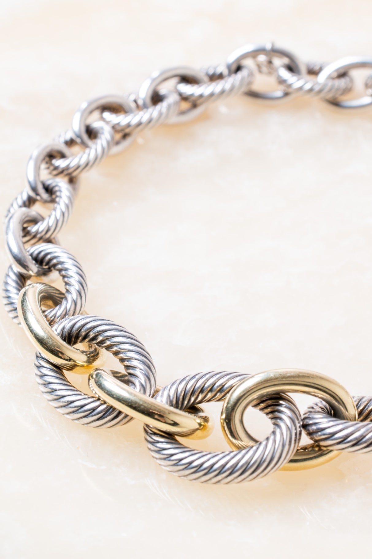 Sterling Silver & Gold Chain Necklace