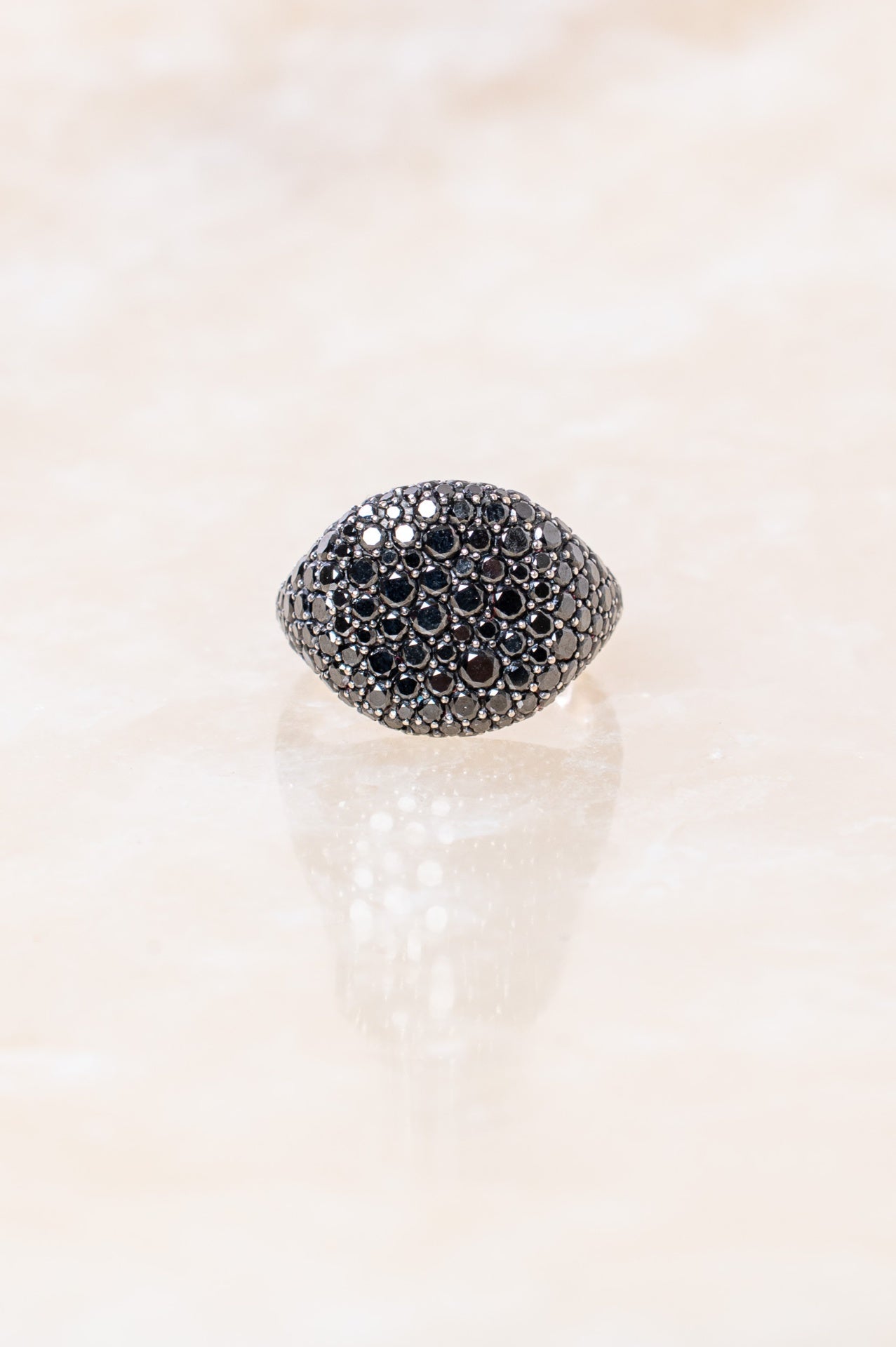 Black Pave Pinky Ring