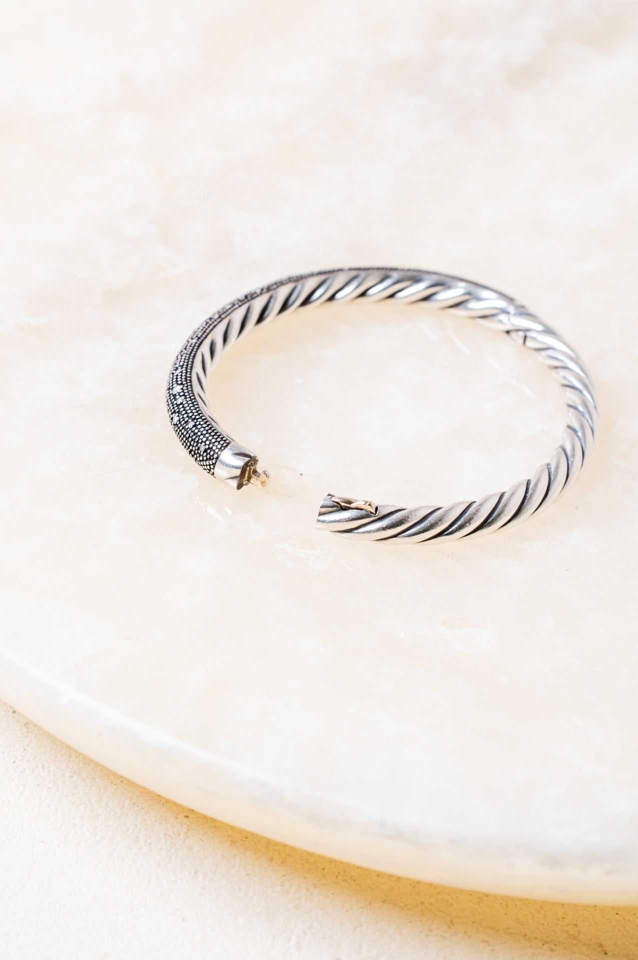 Sterling Silver Midnight Melange Black Diamond Bangle