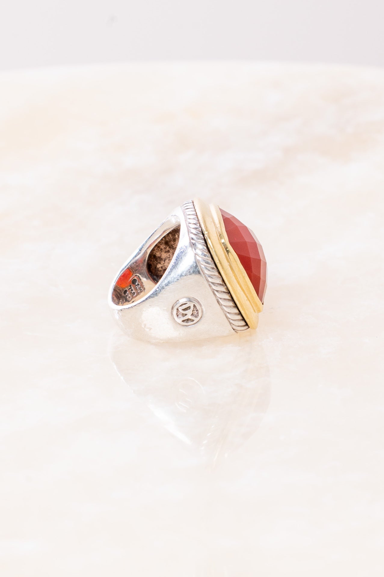 Two-Tone Carnelian Albion Ring