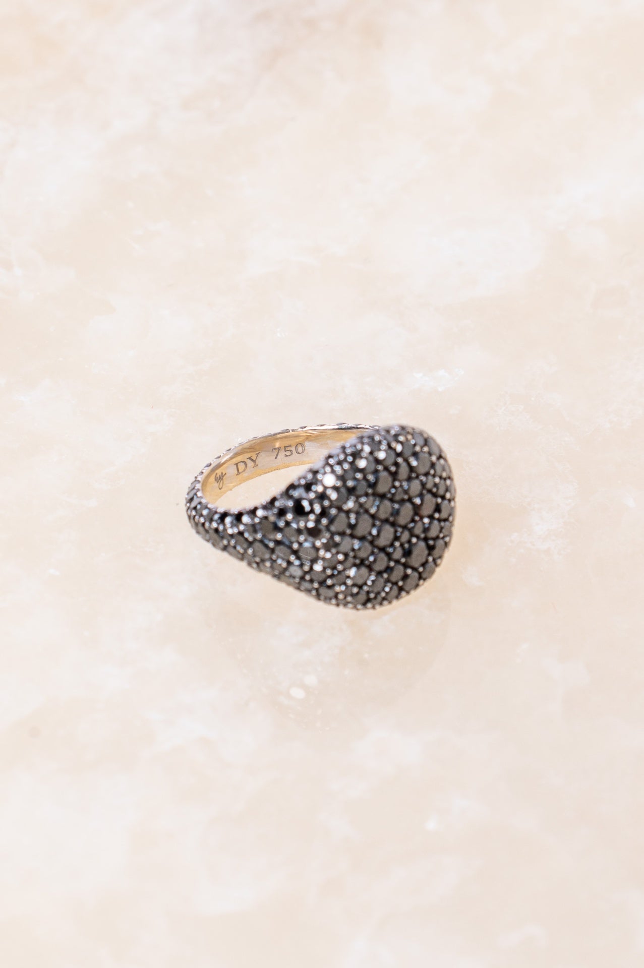 Black Pave Pinky Ring
