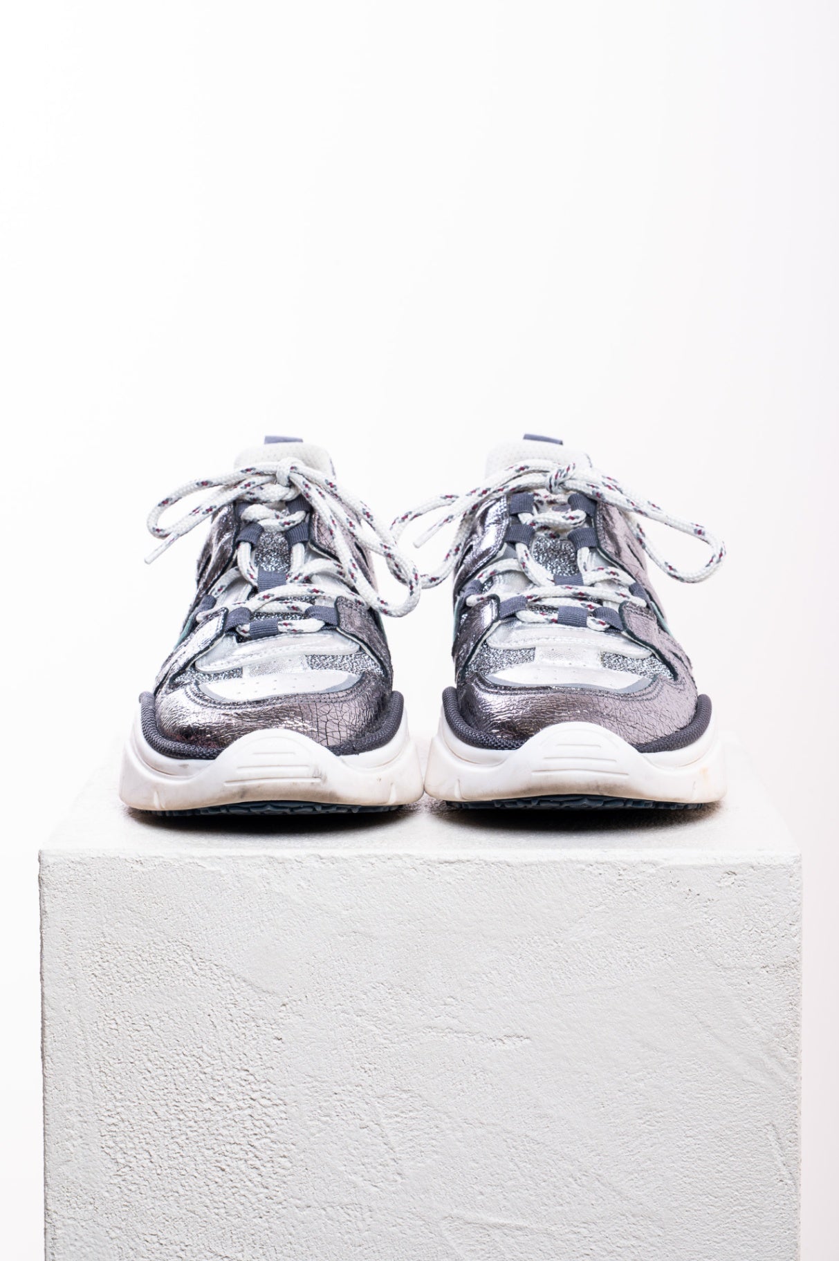 Silver Kindsay Leather Sneakers